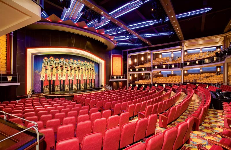 Das Arcadia Theater mit 1350 Sitzplätzen bietet jeden Abend Musicals und Shows an