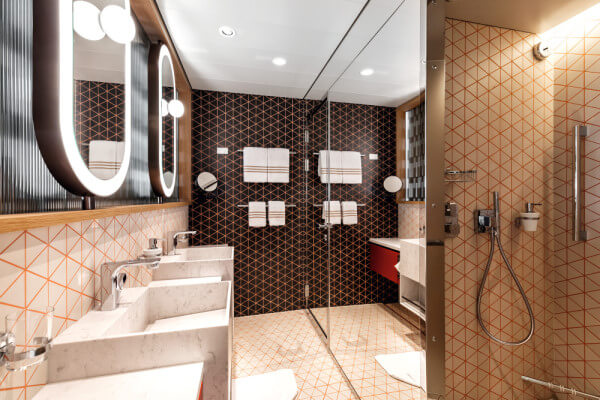 Badezimmer der Himmel und Meer Suite