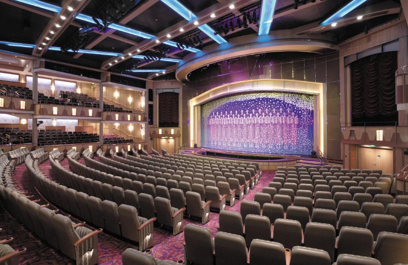 Das Theater mit 1362 Sitzplätzen für Shows und Musicals