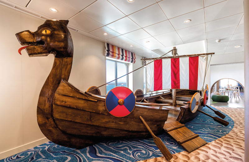 Ein Vikingerschiff sorgt für Abwechslung im Kids Club